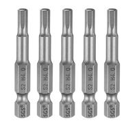 QUARKZMAN 5Pcs H4.0 Embout de Tournevis Hexagonal 4mm Métrique Pointe Plate 1/4" Tige Hexagonale 50mm (2") Longue Magnétique Embouts de Tournevis Industriels à Douille Hexagonale
