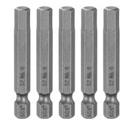 QUARKZMAN 5Pcs H6.0 Embout de Tournevis Hexagonal 6mm Métrique Pointe Plate 1/4" Tige Hexagonale 50mm (2") Longue Magnétique Embouts de Tournevis Industriels à Douille Hexagonale