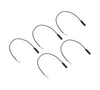 QUARKZMAN 5Pcs Jack Femelle 3.5mm Vers Fil Nu A Dnuder Remplacement 26AWG TRS 2 Poles Stro 1/8" Mono Cable Audio Plug Jack Plug 34mm Pour