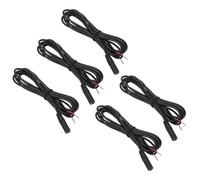 QUARKZMAN 5pcs Jack Femelle 3.5mm Vers Fil Nu Extrmit Ouverte Remplacement 26AWG TRS 2 Pôles Stro 1/8" Mono Câble Audio Plug Jack Plug