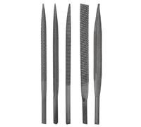 QUARKZMAN 5pcs Jeu De Limes Pneumatiques 3/16" x 5" (5mm x 130mm) Denture Extra Grossière Outils Industriels Pour Scie option Meulage Métal Polissage Fraisage Affûtage