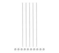 QUARKZMAN 5Pcs M3 x 350mm Tige Filetée Entièrement avec 10 Pcs Écrous Hexagonaux, 0.5mm Pas de Filetage en Acier Inoxydable 304 Filetées à Droite, Goujons de Barre pour Bricolage