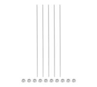 QUARKZMAN 5Pcs M3 x 400mm Tige Filetée Entièrement avec 10 Pcs Écrous Hexagonaux, 0.5mm Pas de Filetage en Acier Inoxydable 304 Filetées à Droite, Goujons de Barre pour Bricolage