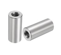 QUARKZMAN 5pcs M8 Rond Connecteur Écrous, 304 Inox Acier Accouplement Écrou 35mm/1.38" Longueur Manchon Tige Barre Goujon Écrou pour Support, M8x35x16mm