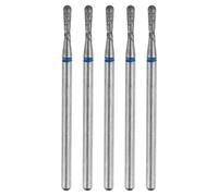 QUARKZMAN 5pcs Meules Diamantées 120-140 Grains 1.8mm Tête Ronde 2.35mm Tige 5mm Longueur Forets De Ponçage Pierre Outil Rotatif Pour Céramique Verre Ongles Meulage Polissage