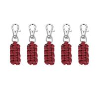 QUARKZMAN 5Pcs Poignées De Fermeture Éclair, 3 Inch Cordon En Nylon Extension De Fermeture Éclair Remplacement De Fermetures Éclair Tissées À La Main Avec Fermoir Métallique, Rouge Bordeau