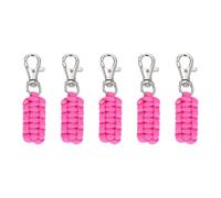 QUARKZMAN 5Pcs Poignées De Fermeture Éclair, 3 Pouces Cordons En Nylon Pour Extension De Fermeture Éclair Remplacements De Fermetures Éclair Tissées À La Main Avec Fermoir Métalliques, Rose