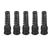 QUARKZMAN 5Pcs Presse-Étoupe Étanche, M25 Nylon Spiral Joint de Cordon en Queue de Cochon avec Joint pour 11-15mm Fixation de Câbles et d'Appareils en Fil Métallique, Noir