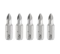 QUARKZMAN 5pcs PZ1 Embout de Tournevis 1/4" Tige Hexagonale 25mm/1" Longueur Magnétique Phillips Fendue Acier S2 Embout de Tournevis
