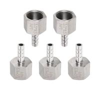 QUARKZMAN 5pcs Raccord Barbelé en Acier Inoxydable 1/2" NPT Femelle pour 5/16" ID De Tuyau pour Home Brew Raccord De Tube Connecteur Fileté Direct Construction Durable