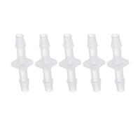 QUARKZMAN 5Pcs Raccord De Tuyau en Plastique À Barbe, 5/32" x 5/32" Raccord De Tuyau À Barbe Rallonge Réparateur Joint Adaptateur pour De Tube De Liquide De Carburant d'eau, Transparent