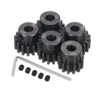 QUARKZMAN 5pcs RC M1 Moteur Pignon Engrenage 5mm Arbre 13T /14T/15T/16T/17T Durci Pignon Engrenages Carbone Acier pour 1/8 RC Modèle Voiture Bateau Drone
