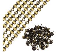 QUARKZMAN 5pcs Rembourrage Clous Bandes, 1Mètre Brillant Décoratif Clou Garnitures pour Canapé Tête Lit Chaise Meuble avec Rembourrage Clous (11mm Bronze)