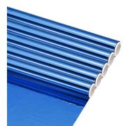 QUARKZMAN 5Pcs Rouleau De Feuille Métallisée Laser Bleue À Transfert Thermique Pailletée, Pour Stylos À Dorure À Chaud Pour Décorations DIY Cartes Créatives, 6" L x 10ft L
