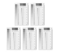 QUARKZMAN 5Pcs Tableau D'Estimation De Taille SEC à Haute Précision 8Cm 0.5mm Film De Détection Des Défauts De Transparence Pour La Mesure Des Défauts De Diamètre Et De Largeur De Ligne