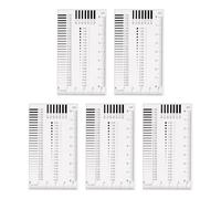 QUARKZMAN 5Pcs Tableau D'Estimation De Taille SEC à Haute Précision 8X5.5Cm 0.2mm Film De Détection Des Défauts De Transparence Pour La Mesure Des Diamètres Et Des Largeurs De Ligne