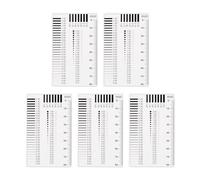 QUARKZMAN 5Pcs Tableau D'Estimation De Taille SEC Haute Précision 80mm Film De Détection De Défauts De Transparence Règle Pour Mesurer Le Diamètre Et La Largeur Des Lignes Défectueuses