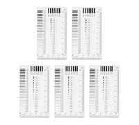 QUARKZMAN 5Pcs Tableau D'Estimation De Taille SEC Haute Précision 8X5.5Cm Pour La Détection Des Défauts De Transparence Couverte Et De La Mesure Du Diamètre Et De La Largeur De Ligne