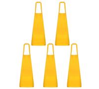 QUARKZMAN 5Pcs Tabliers de Cuisine 75x65cm en Polyester avec 2 Poches pour Femmes Hommes Cuisine Maison Restaurant Artisanat Jardinage, Jaune