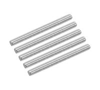 QUARKZMAN 5Pcs Tige Filetée Complète M6 x 70mm 304 Barre D'Étude | Acier Inoxydable, Filetage À Droite, Pour Ancres Boulons serre-joint attaches Et U-Boulons, Pas De Filetage 1