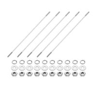 QUARKZMAN 5pcs Tiges Filetées Double Extrémité, M3x160mm Boulons Tige Filetée en Acier Inoxydable 304 Filetage à Droite avec Écrous Rondelle Plate et Frein, Goujon Fileté pour Serre-Joints