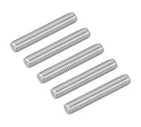 QUARKZMAN 5Pcs Tiges Filetées M5-0.8x30mm, Barres Filetées Tiges D'Assemblage, Vis Longues En Acier Inoxydable 304 Pour U-Bolts, Ancrages, Colliers, Supports, Argenté