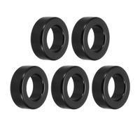 QUARKZMAN 5pcs Tore Noyau, 24x42x16mm Fer Ferrite Bobines Anneau Puissance Toroïdal Transformateur à Stabiliser Signal Transmission Résistance Electromagnétique Interférence, Noir