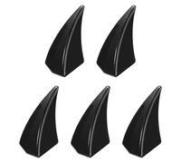 QUARKZMAN 5set Chat Griffe Griffes 27 x 16mm Corne Vis Rivets Cuir-Artisanat Conclusions avec Métal Vis Goujons Postérieurs pour Création Cuir Punk Vêtements Accessoires, Brillant Noir