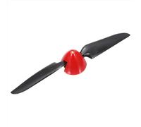 QUARKZMAN 6.5x4 inch RC Plane Propeller, RC Folding Propellers Spinner Size D30.5xH25mm 2.3mm Motor Shaft Dia 2-Vane with Nylon Plastic Spinner pour Airplane Helicopter(Black Red)
