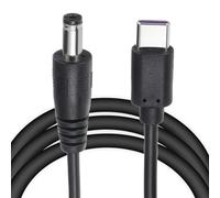 QUARKZMAN 6.6FT USB C Vers DC PD Câble De Charge Rapide, 5.5x2.1mm 15W/5V Câble D'alimentation DC, Entrée Type C 3A Adaptateur Jack Convertisseur Pour Router,TV Box, Lampe De Bureau(Noir)