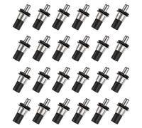 QUARKZMAN 6,8 mm Armoire Porte Réparation Broches, 36 pcs Plastique Amortisseur Remplacement Épingles Ressort Axe Chargé Épingles Meubles Porte Panneau Connecteur pour Volet Cuisine, Noir