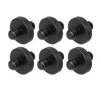 QUARKZMAN 6 Adaptateurs de Pied de Micro 1/4 Mâle vers M8 Mâle en Alliage d'Aluminium pour Trépied de Microphone, Noir