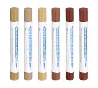 QUARKZMAN 6 Couleurs Bâtons De Remplissage Pour Bois Crayons De Cire | Yellow Clay Color Wood Straight Grain Light Metallic Red Light Yellow Oak Wood Light Sand, Pour Réparation Meubles