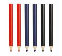 QUARKZMAN 6 Crayons De Couleur En Bois, Mini Crayons De Couleur À Base D'Huile Courts Pour Artistes Enseignants Livres De Coloriage Peinture Esquisse Dessin, Bleu Foncé/Rouge/Noir