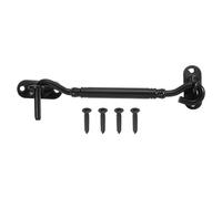 QUARKZMAN 6" Crochet Et Crémaillère, Verrou De Porte D'Étable En Acier Inoxydable Crochet De Porte Pour Fenêtre Porte Coulissante Clôture Abri, Noir