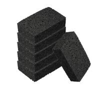 QUARKZMAN 6 Éponges À Récurer, 2.8" x 4.3" x 1.2" Éponges Non Rayantes Éponge Naturelle Réutilisable Douce pour La Vaisselle pour Nettoyer La Cuisine La Salle De Bains Bricolage, Noir
