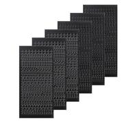 QUARKZMAN 6 Feuilles Ongle Paillettes Alphabet Lettre Autocollants Vinyle Imperméable 3D Petit Supérieur Inférieur a à Z Auto Adhésif pour Ongle Photo Scrapbook Décoration, Noir