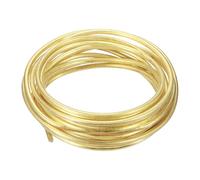 QUARKZMAN 6 Gauge Fil de Laiton 4mm pour Loisirs Créatifs 3 Mètre de Long Rond Flexible et Malléable pour Bijoutier, pour la Création de Bijoux, le Modélisme et la Décoration