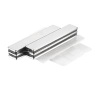 QUARKZMAN 6 Pcs Aimant Autocollant Rectangulaire 50x10x2mm Aimants Extra Puissants Petits Plats Fixation Magnétique pour Bureaux, Tableaux Magnétiques, Armoires de Cuisine, Artisanat