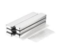 QUARKZMAN 6 Pcs Aimant Autocollant Rectangulaire 50x10x4mm Aimants Extra Puissants Petits Plats Fixation Magnétique pour Bureaux, Tableaux Magnétiques, Armoires de Cuisine, Artisanat