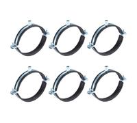 QUARKZMAN 6 Pcs Anneau Fendu Support de Tuyau, 125mm/4.9 Pouce Support de Tuyau Réglable Attache de Tuyau Montage Mur Ou Plafond Sangle de Tuyau pour Tuyau de Plomberie Drainage Tube