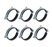 QUARKZMAN 6 Pcs Attache de Tuyau à Anneau Fendu, 100mm/3.9pouce Support de Tuyau Réglable Clamp de Montage Mur Ou Plafond Sangle de Support pour Tuyau de Plomberie de Drainage