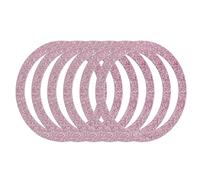 QUARKZMAN 6 Pcs Bague d'Adaptateur Magnétique, Kit de Conversion Universel de Chargeur sans Fil Magnétique Bague Métallique Étincelante Autocollant Adhésif pour Coque de Téléphone, Rose