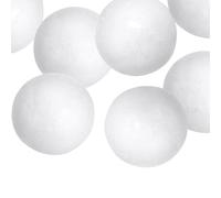 QUARKZMAN 6 Pcs Boules En Mousse Blanche 1.5 Pouce Boules En Polystyrène Lisse Pour Décoration De Noël Mariage Fête DIY Projet Maison