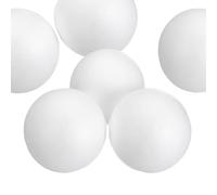 QUARKZMAN 6 Pcs Boules En Mousse Blanche 2.4 Pouces Boules En Polystyrène Lisses Pour Artisanat Décoration De Noël Mariage Fête Projet DIY Maison