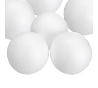 QUARKZMAN 6 Pcs Boules En Mousse Blanche 3.4 Pouces Boules En Polystyrène Lisse Pour Artisanat Décorations De Noël Mariage Fête DIY Projet Ménager