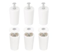 QUARKZMAN 6 Pcs Butée Volet Roulant 40mm Butée de Volet Roulant Bouchon d'Arrêt en Plastique avec Rondelles et Vis pour Volets Roulants Lames de Volets Roulants, Blanc