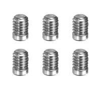 QUARKZMAN 6 Pcs Goujons Cylindriques À Fente M4 x 6mm Goujon Fileté Externe | 304 Acier Inoxydable, Goupille De Positionnement Parallèle, Support D'Étagère Piquet