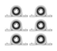QUARKZMAN 6 Pcs KP08 Palier à Semelle de 8 mm en Alliage de Zinc avec Roulement à Billes Auto-Aligneur