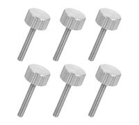 QUARKZMAN 6 PCS M3 x 20mm Tête Plate Moletée Vis à Main, 304 Acier Inoxydable Vis à Main Filetées Complètes Attaches pour Appareils Ménagers Éclairage Équipement Électronique et Industrie